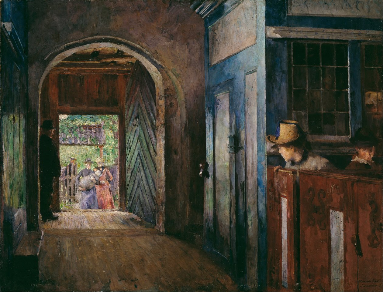Dåb i Tanum Kirke af Harriet Backer
