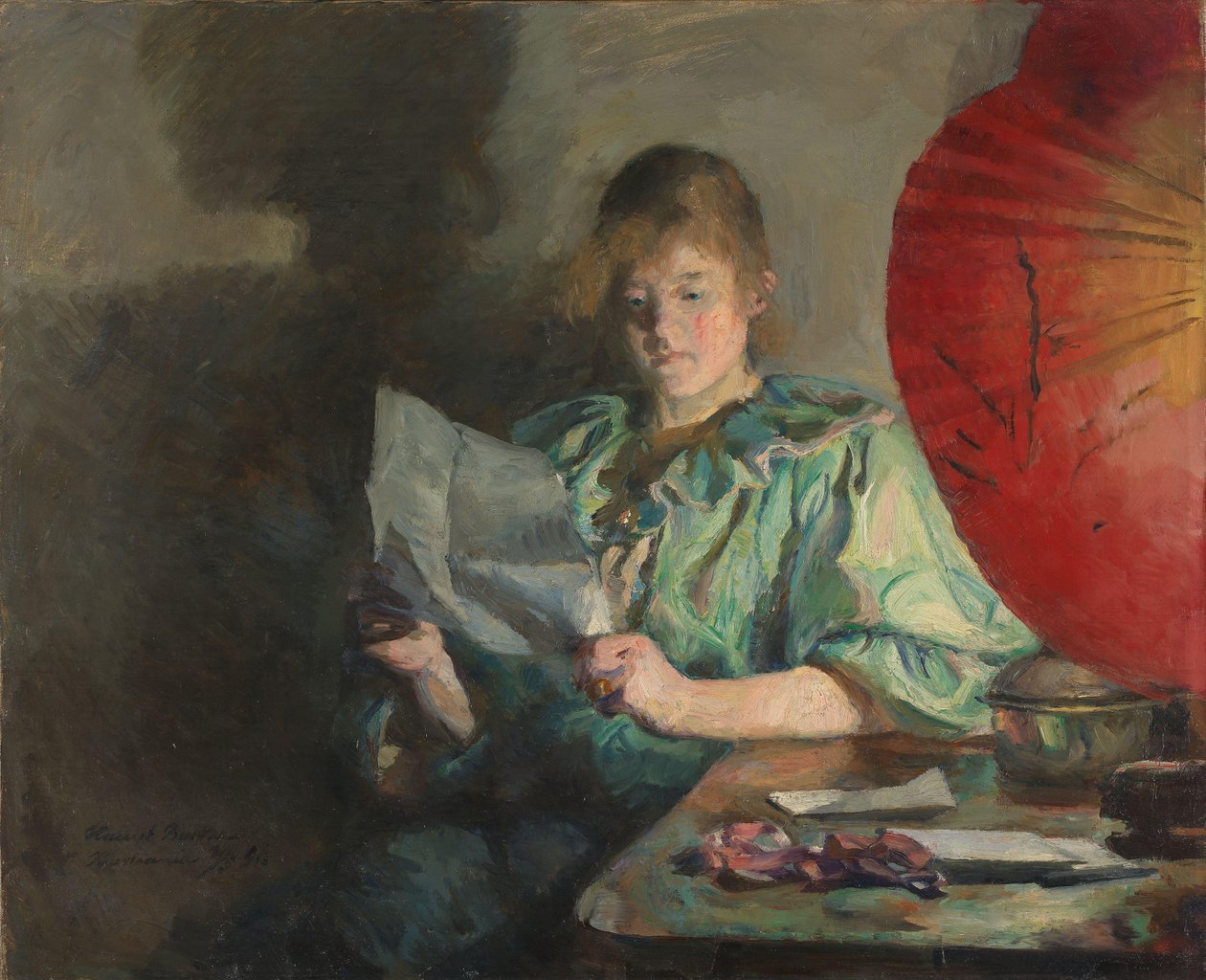 Aften, interiør af Harriet Backer
