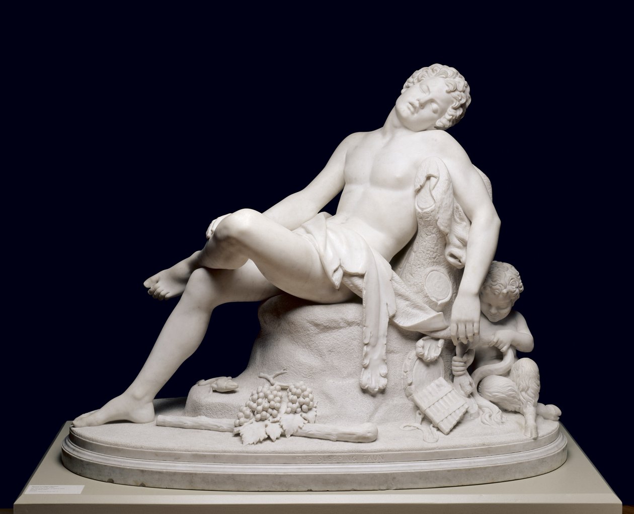 Den sovende faun, modelleret 1864, udskåret ca. 1870. af Harriet Goodhue Hosmer