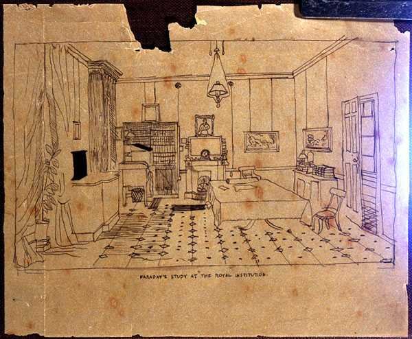 Michael Faradays (1973-1867) studie ved The Royal Institution af Harriet Jane Moore