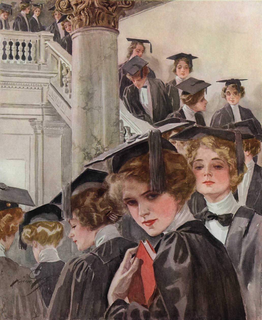 A Liberal Education (farvelitografi) af Harrison Fisher