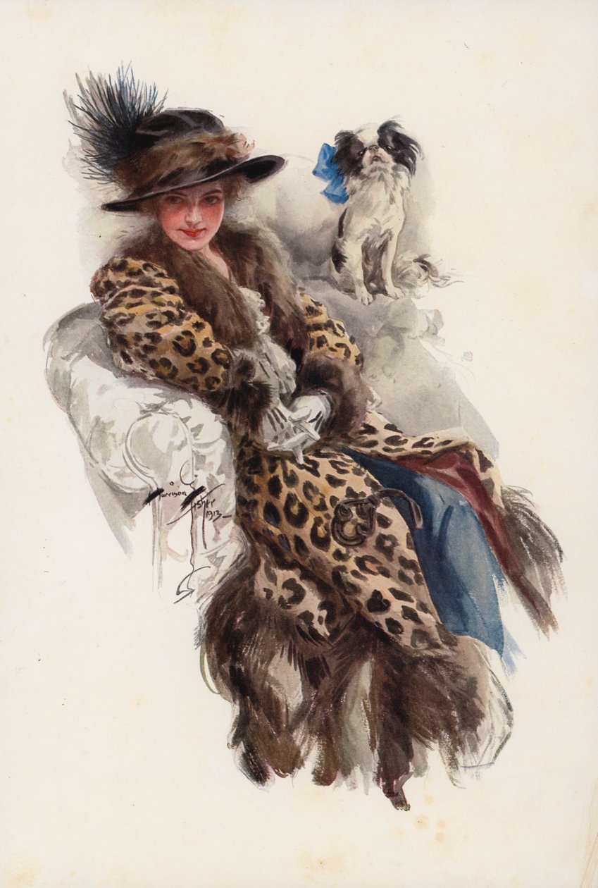 Forsidebillede (farvelitografi) af Harrison Fisher
