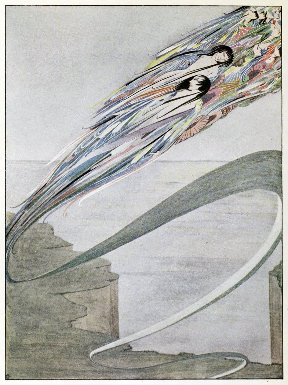 Jeg er født af tusinde storme, og grå af den brusende regn, fra The Years at The Spring, pub. 1920 af Harry Clarke