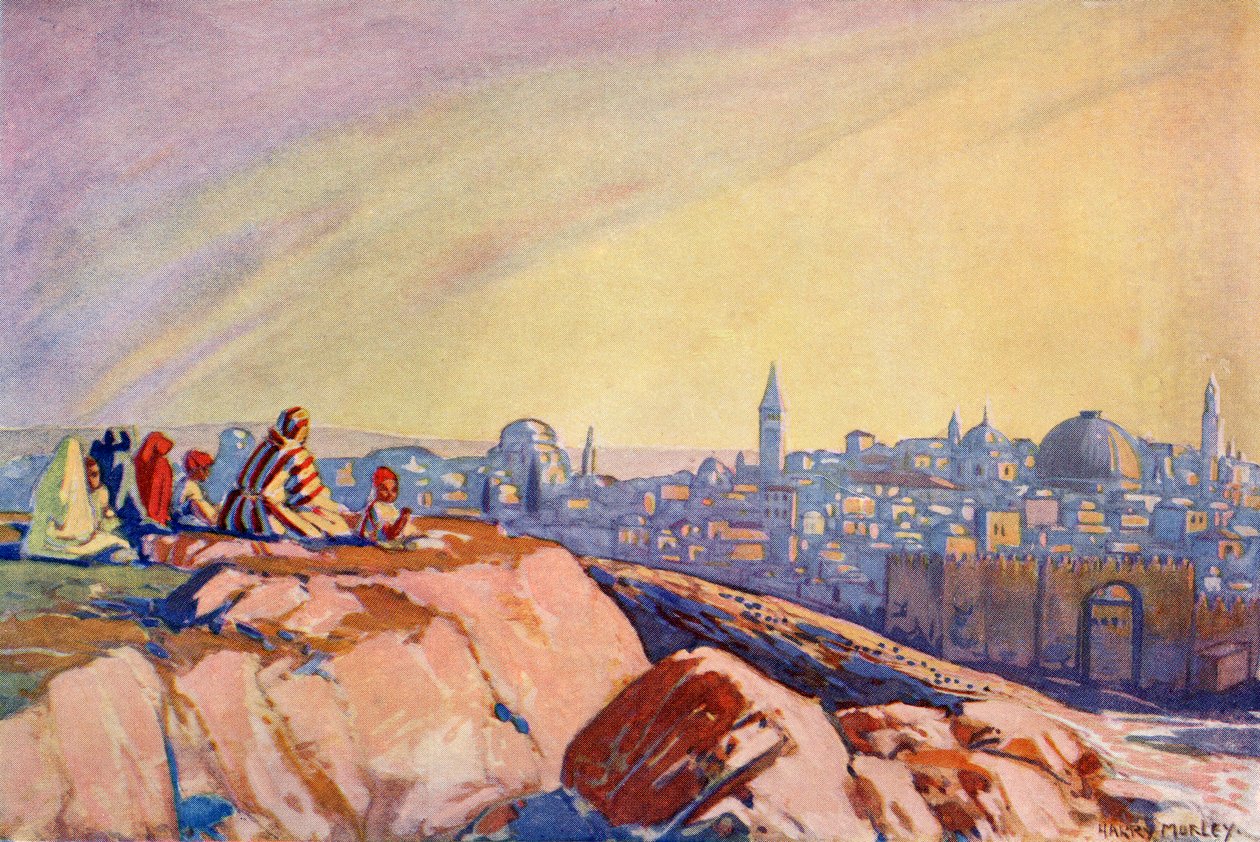 Udsigt over Jerusalem set fra Golgata, ca. 1910 af Harry Morley