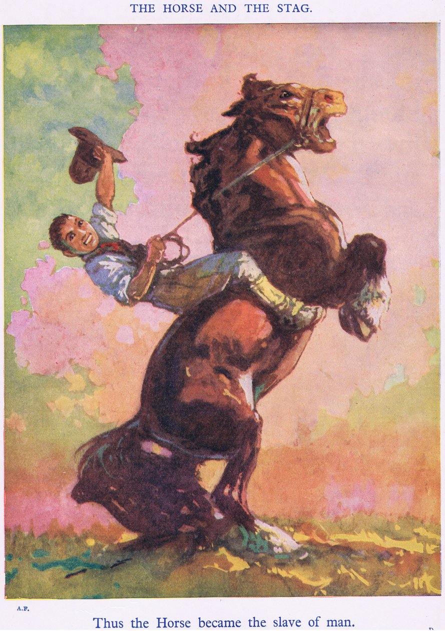 Således blev hesten menneskets slave (fra hesten og hjorten) af Harry (1878 1950) Rountree