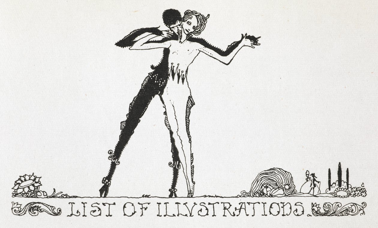 En mand og kvinde danser. af Harry Clarke