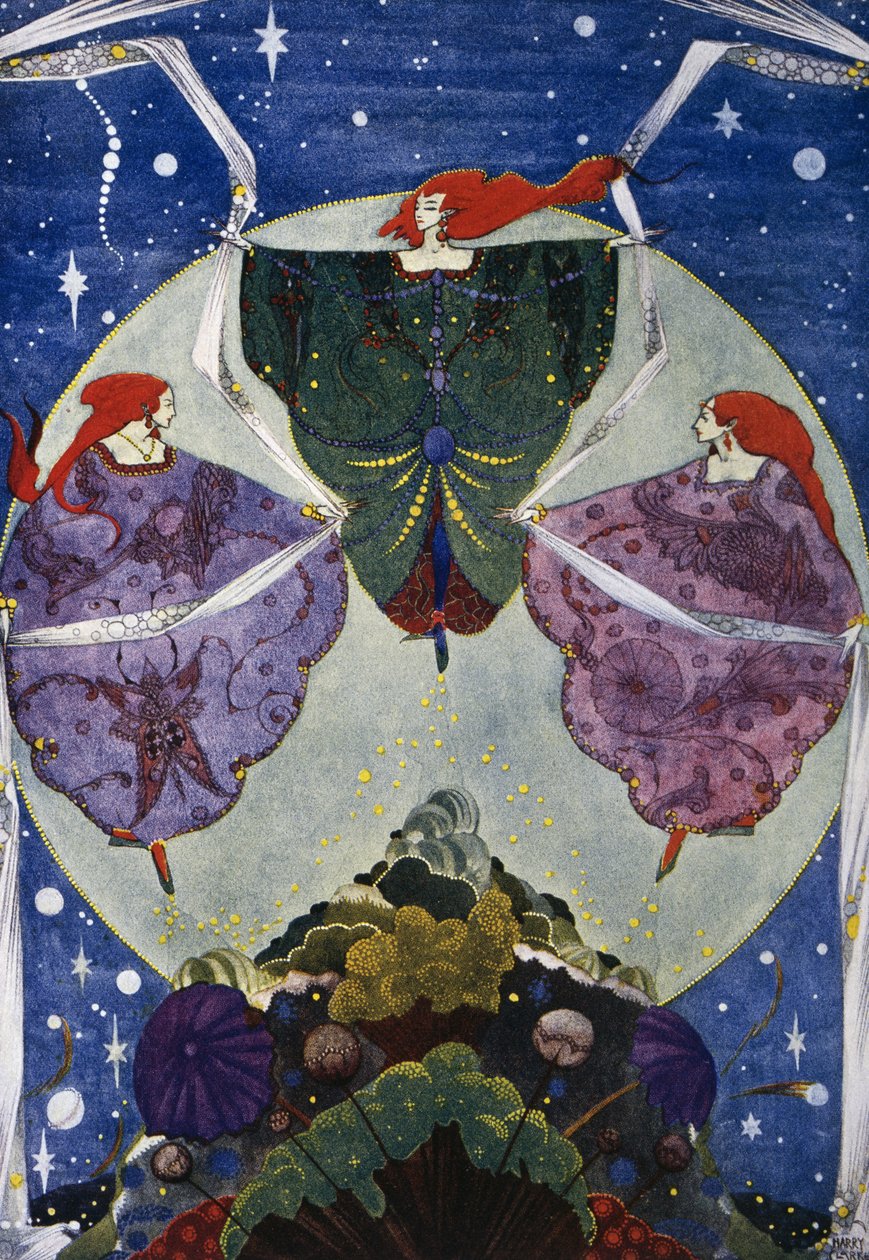 Elverbakke, eventyr af HC Andersen (1805-1875), illustration af Harry Clarke (1890-1931) af Harry Clarke