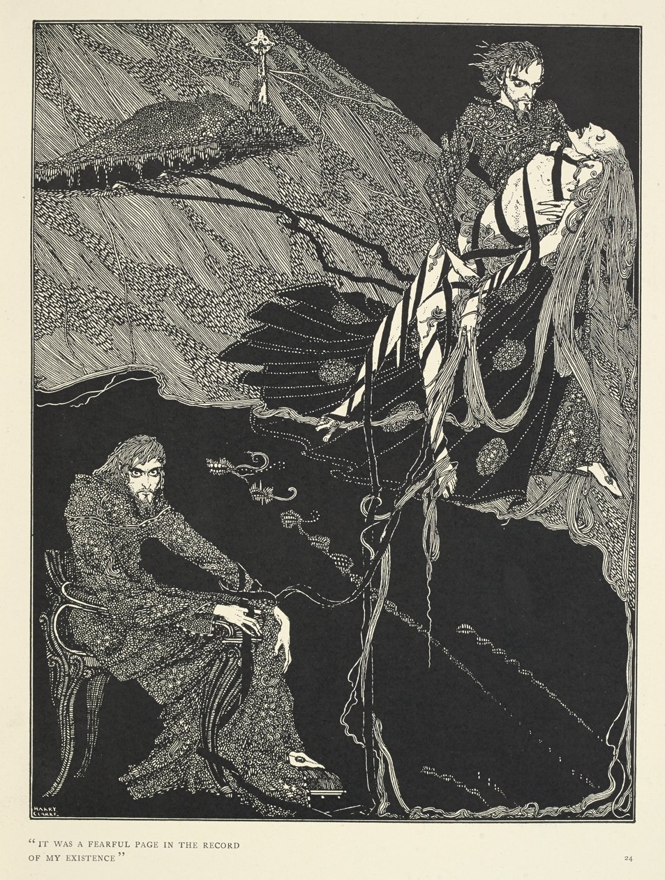 "Det var en frygtelig side i min eksistens." "Berenice" er en kort gyserhistorie af Edgar Allan Poe. Historien følger en mand ved navn Egaeus, som forbereder sig på at gifte sig med sin kusine Berenice. Han har en tendens til at falde ind i perioder med in af Harry Clarke
