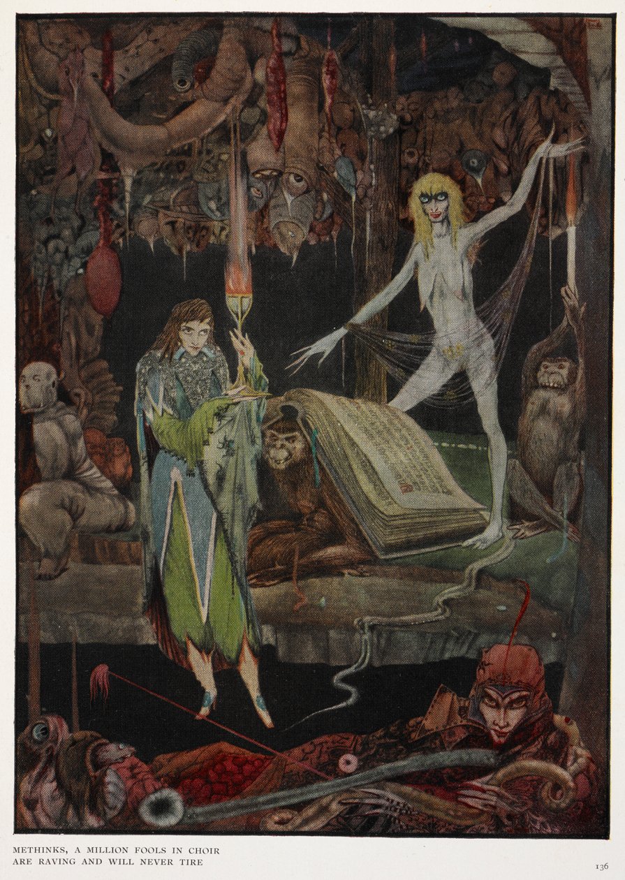 Methinks, en million fjolser i kor, er begejstrede og bliver aldrig trætte af Harry Clarke