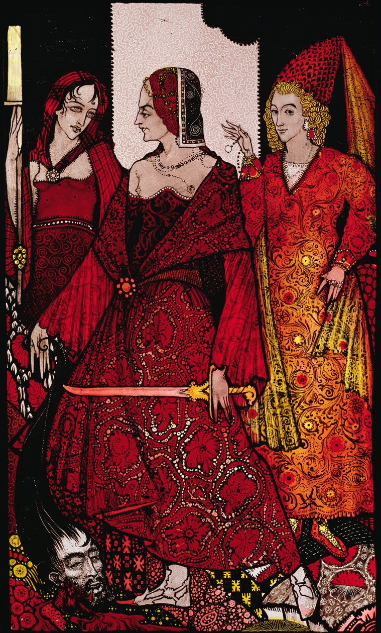 Dronninger, der skar glannas svin... Illustration af Harry Clarke fra 