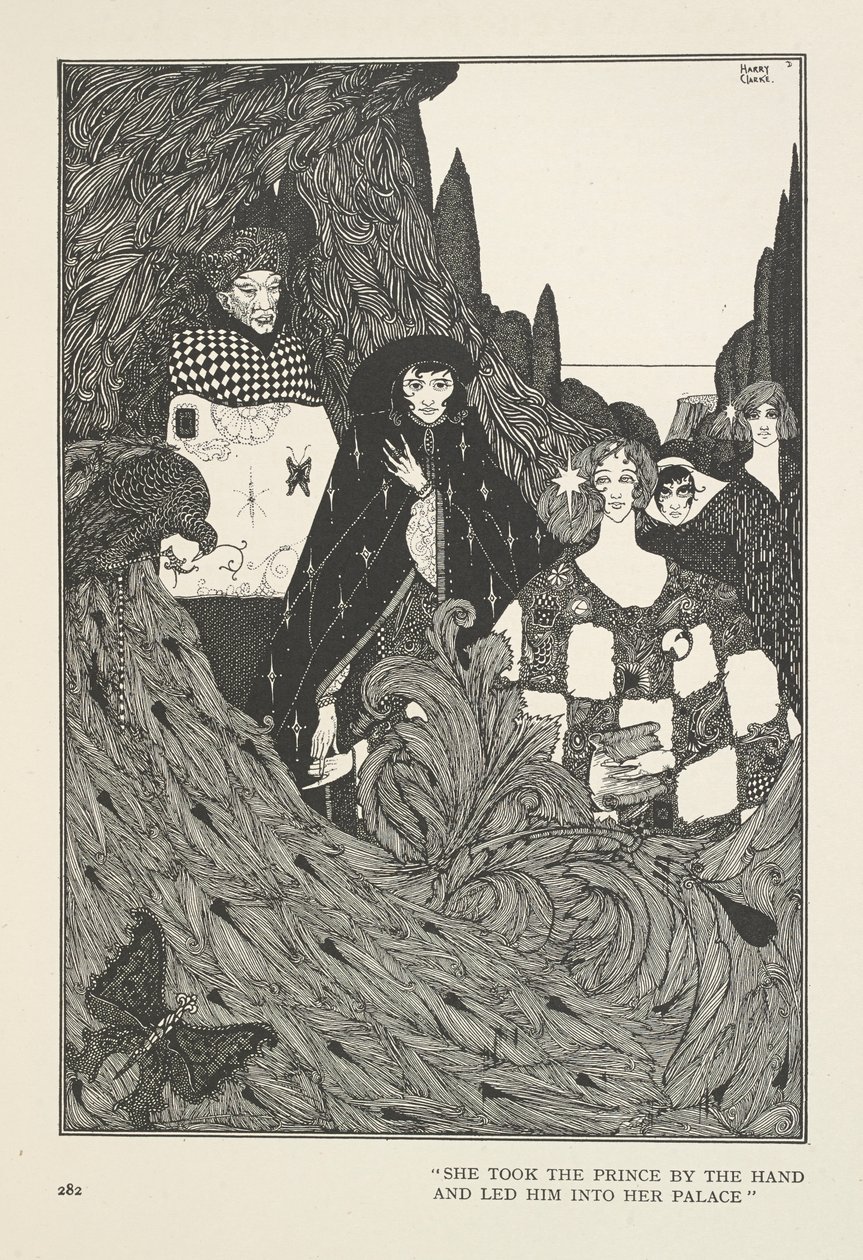 Paradisets Have. Hun tog prinsen i hånden og førte ham ind i sit palads. af Harry Clarke