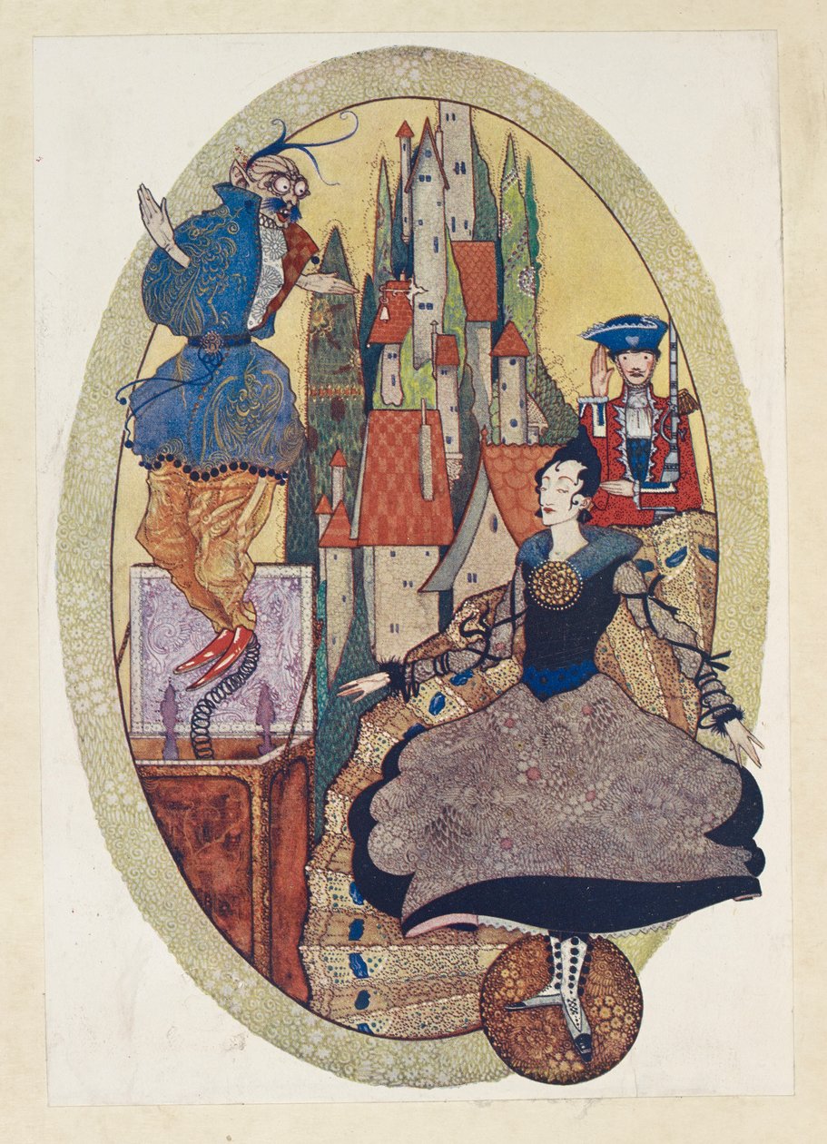 Hardy Tin Soldier."Tinasotilas!" sanoi Goblin: "Älä tuijota asioita, jotka eivät koske sinua". af Harry Clarke