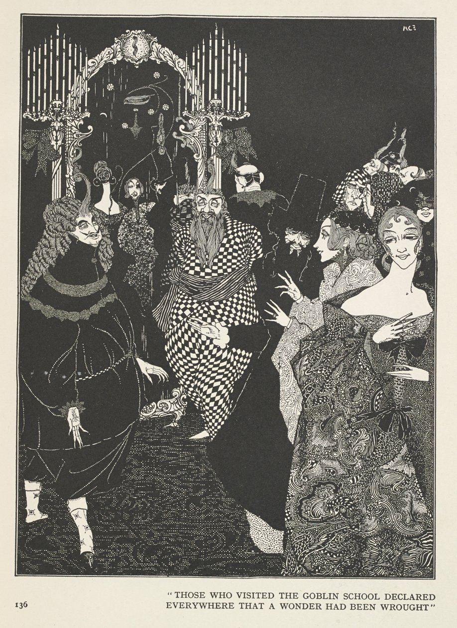 Lumikuningatar. Ne, jotka vierailivat Goblin Schoolissa, ilmoittivat kaikkialla, että ihme oli tehty. af Harry Clarke