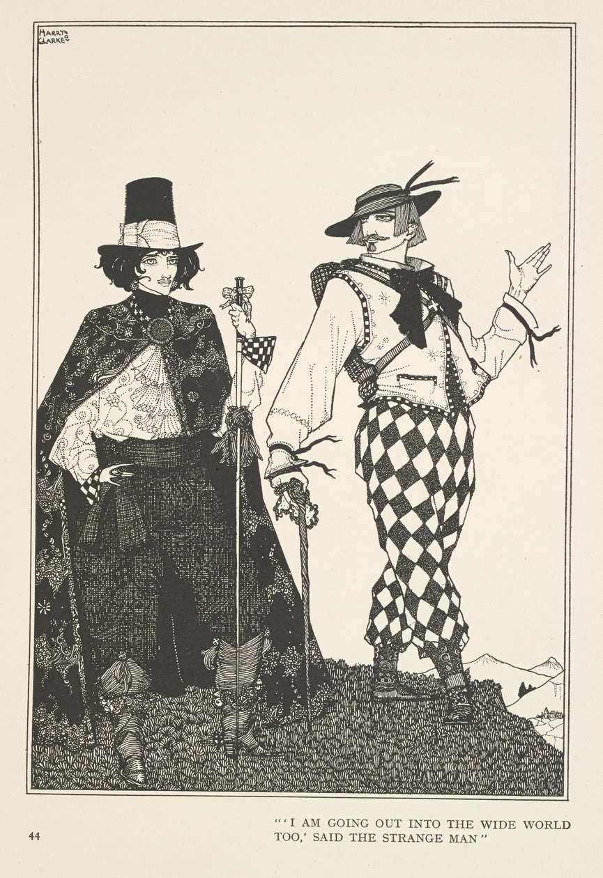 Rejsekammeraten "Jeg skal også ud i den vide verden," sagde den fremmede mand. af Harry Clarke