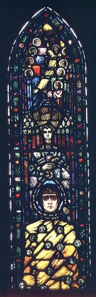 Den ulykkelige Judas (farvet glas) af Harry Clarke