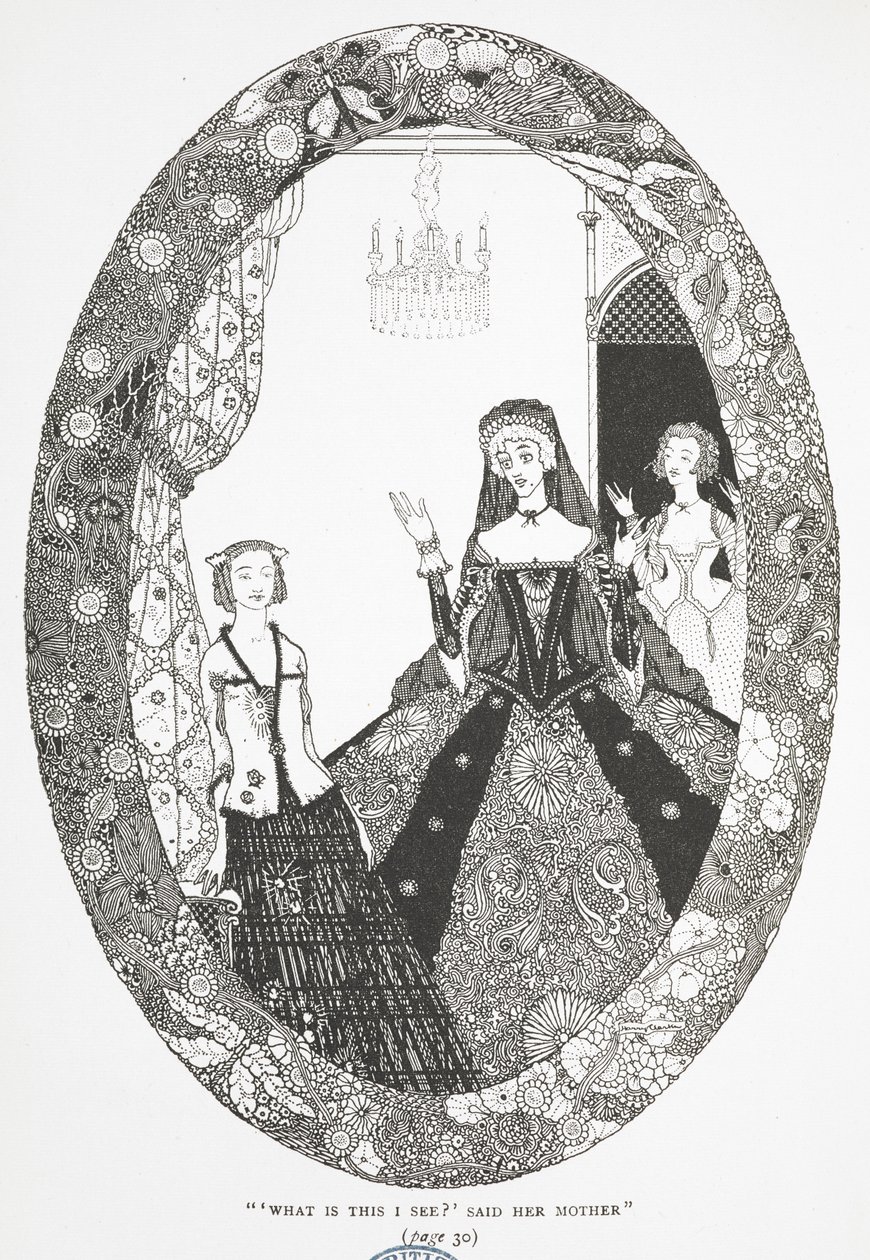 "Hvad er det, jeg ser?" sagde hendes mor." Illustration til historien 