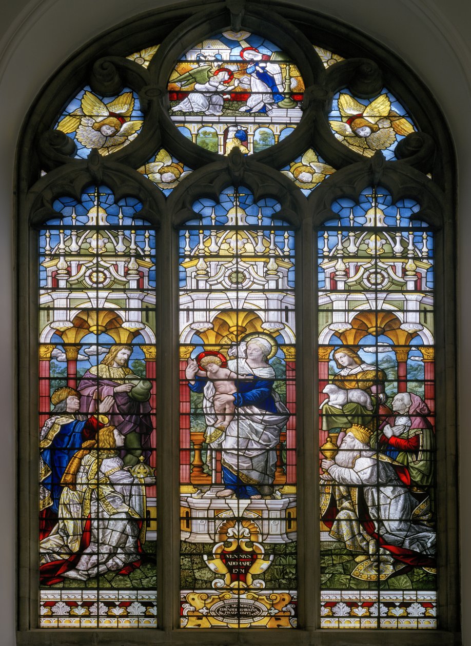 Oxford, Oriel College Chapel, James Powell & Sons, Harry Ellis Wooldridge, The Adoration of the Magi, 1885 af Harry Ellis Wooldridge