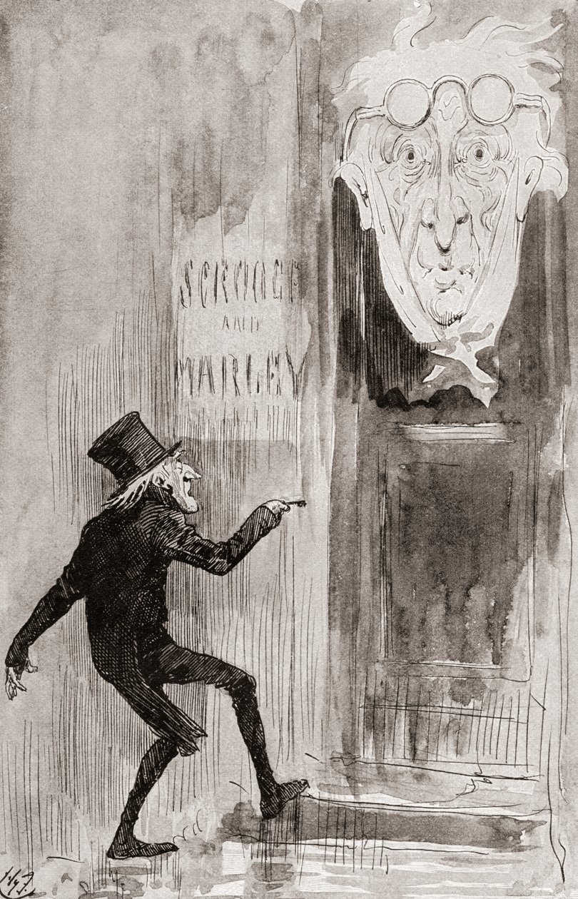 Illustration til A Christmas Carol fra The Christmas Books af Charles Dickens af Harry Furniss