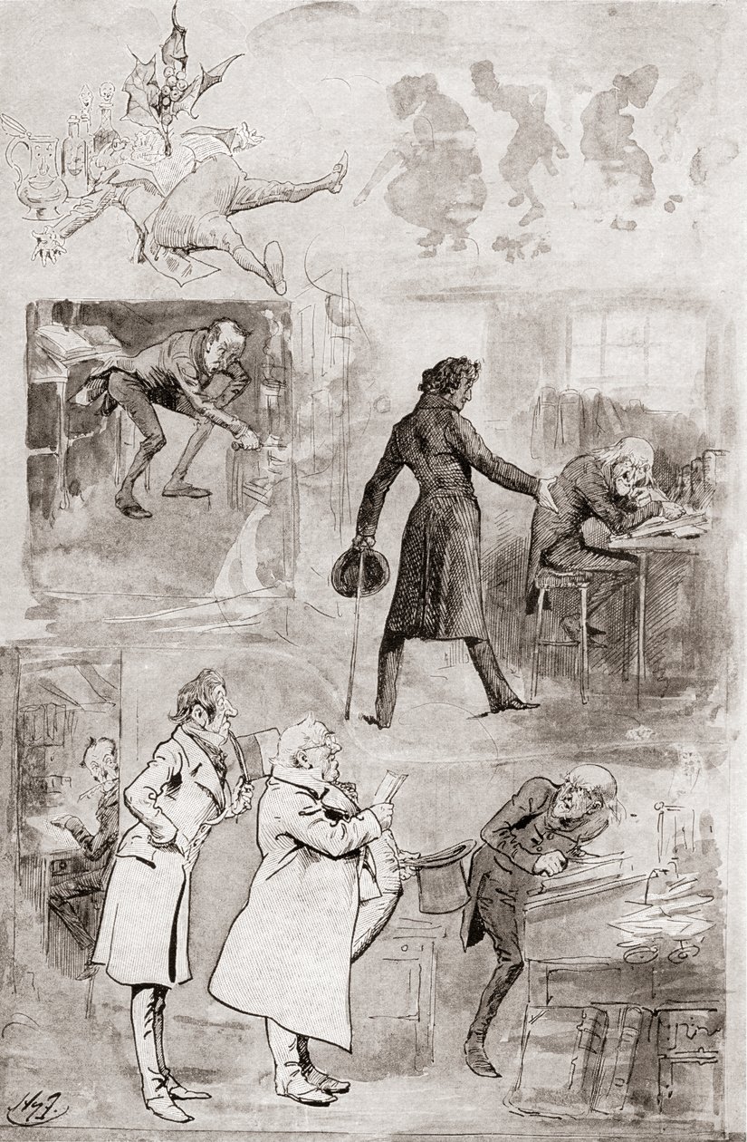 Illustration til A Christmas Carol fra The Christmas Books af Charles Dickens af Harry Furniss