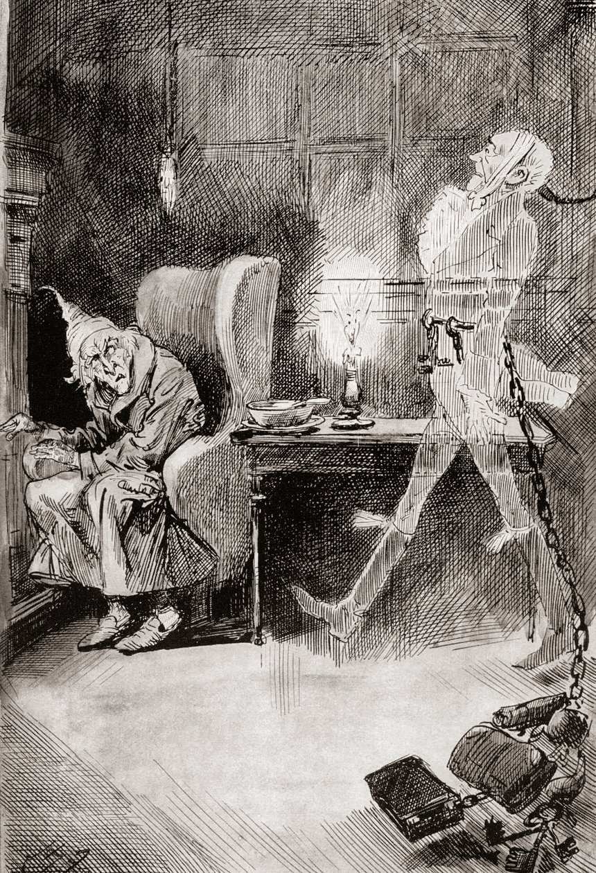 Illustration til A Christmas Carol fra The Christmas Books af Charles Dickens af Harry Furniss
