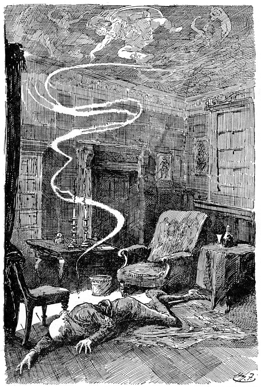 Hr. Tulkinghorns død, 1912 af Harry Furniss