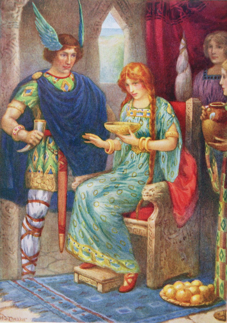 Skyrnir og Gerda, fra illustrationen 