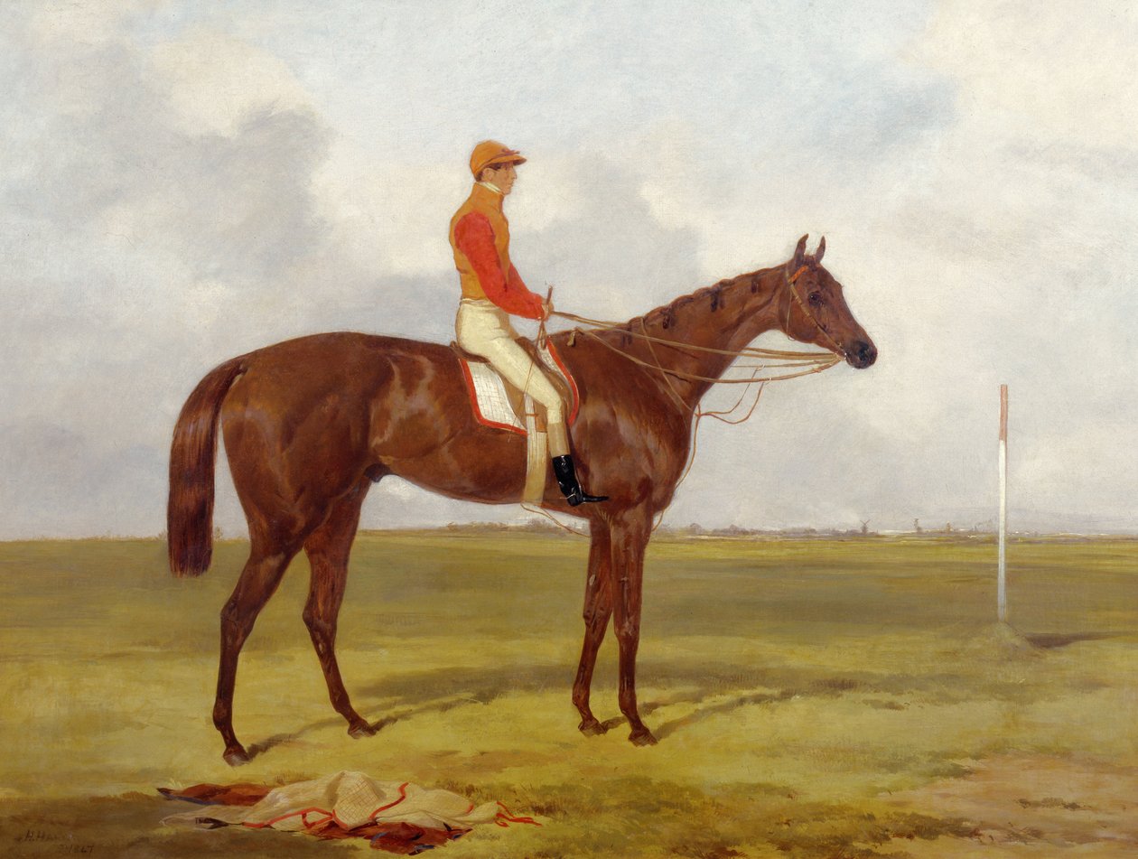A Portrait of The Cosack, vinder af 1847 Derby med S. Templeman Up, 1847 af Harry Hall