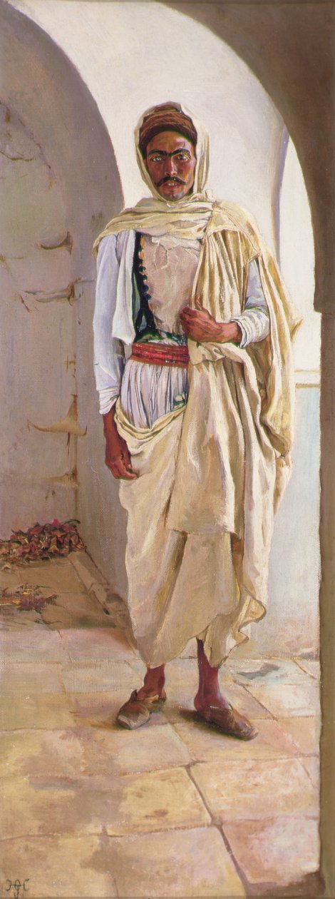 En berber fra det sydlige Tunis, ca. 1898 (olie på lærred) af Harry Hamilton Johnston