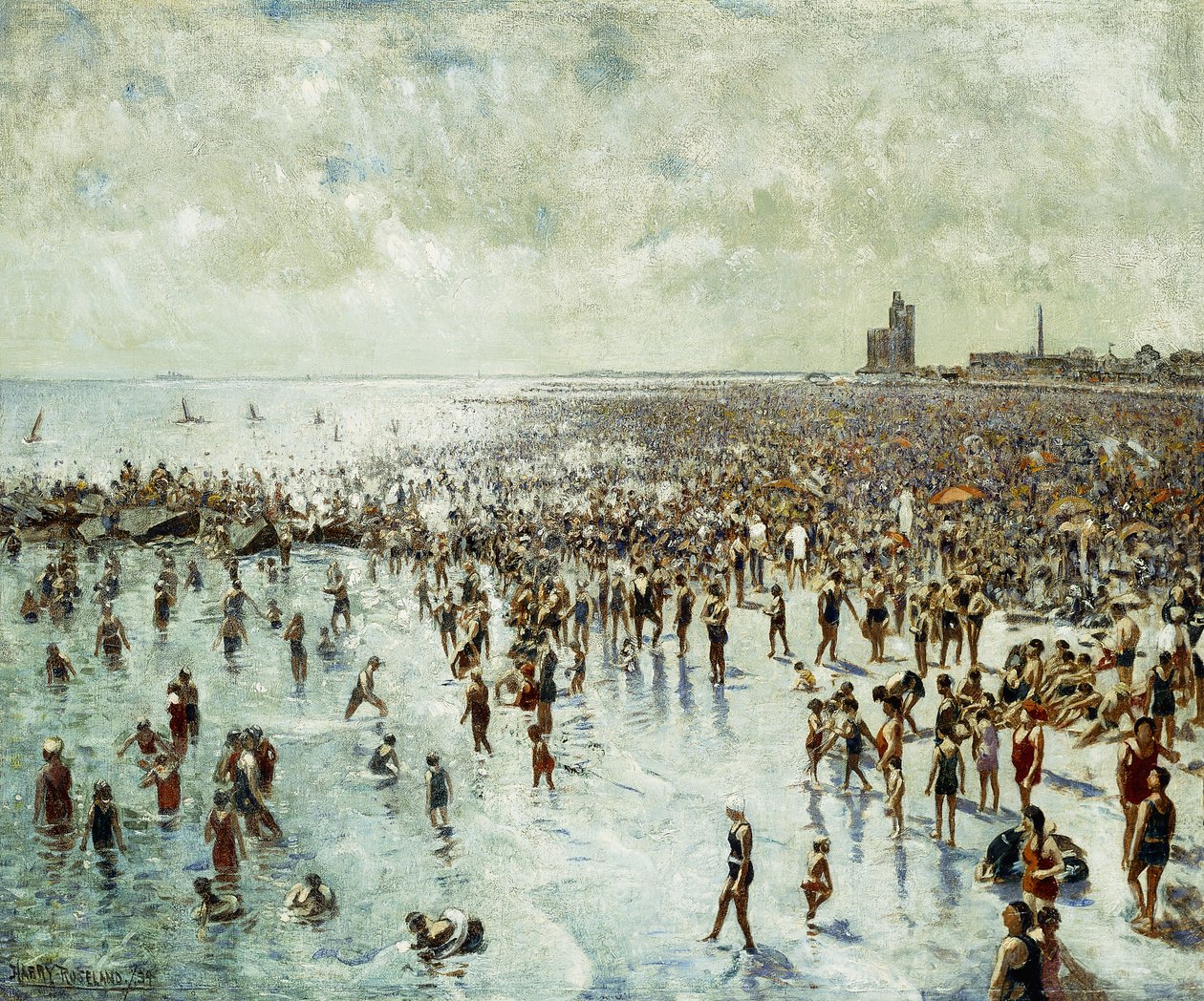 En sommereftermiddag på Coney Island af Harry Herman Roseland