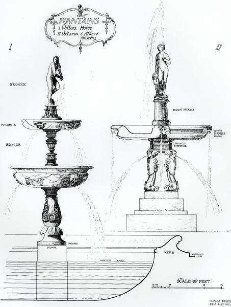 Fountains, Wilton House, Wiltshire og Victoria and Albert Museum, London af Harry Inigo Triggs
