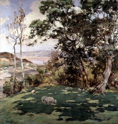 Nær Kirkudbright, ca. 1900 (olie på lærred) af Harry MacGregor