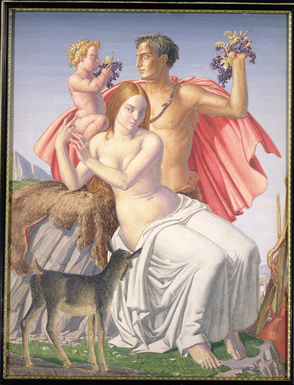 The Young Bacchus, 1930 (tempera ombord) af Harry Morley