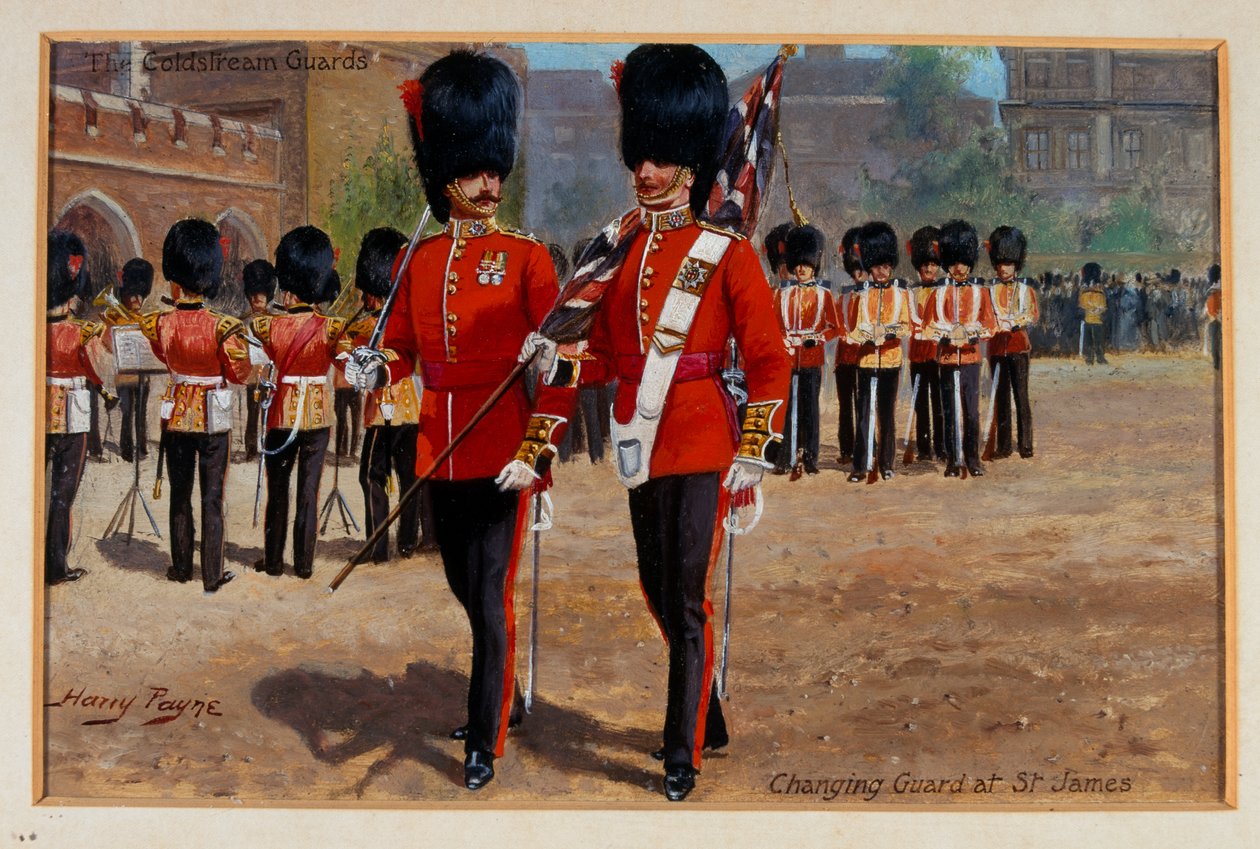 Coldstream Guards skiftende vagt ved St James, 1905 ca af Harry Payne