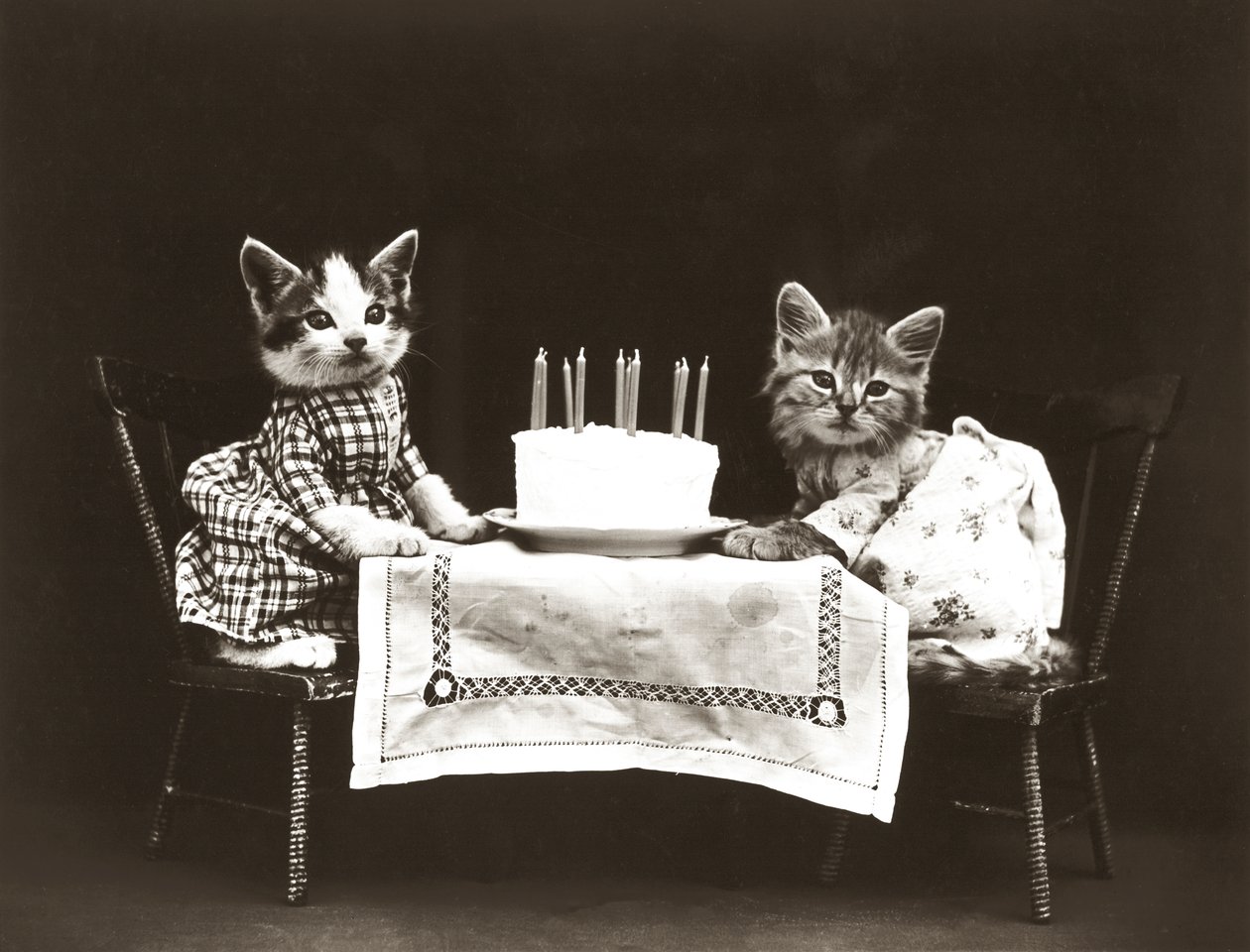 Serie af killinger: Fødselsdagsfest, ca. 1914 (sølvtryk) af Harry Whittier Frees