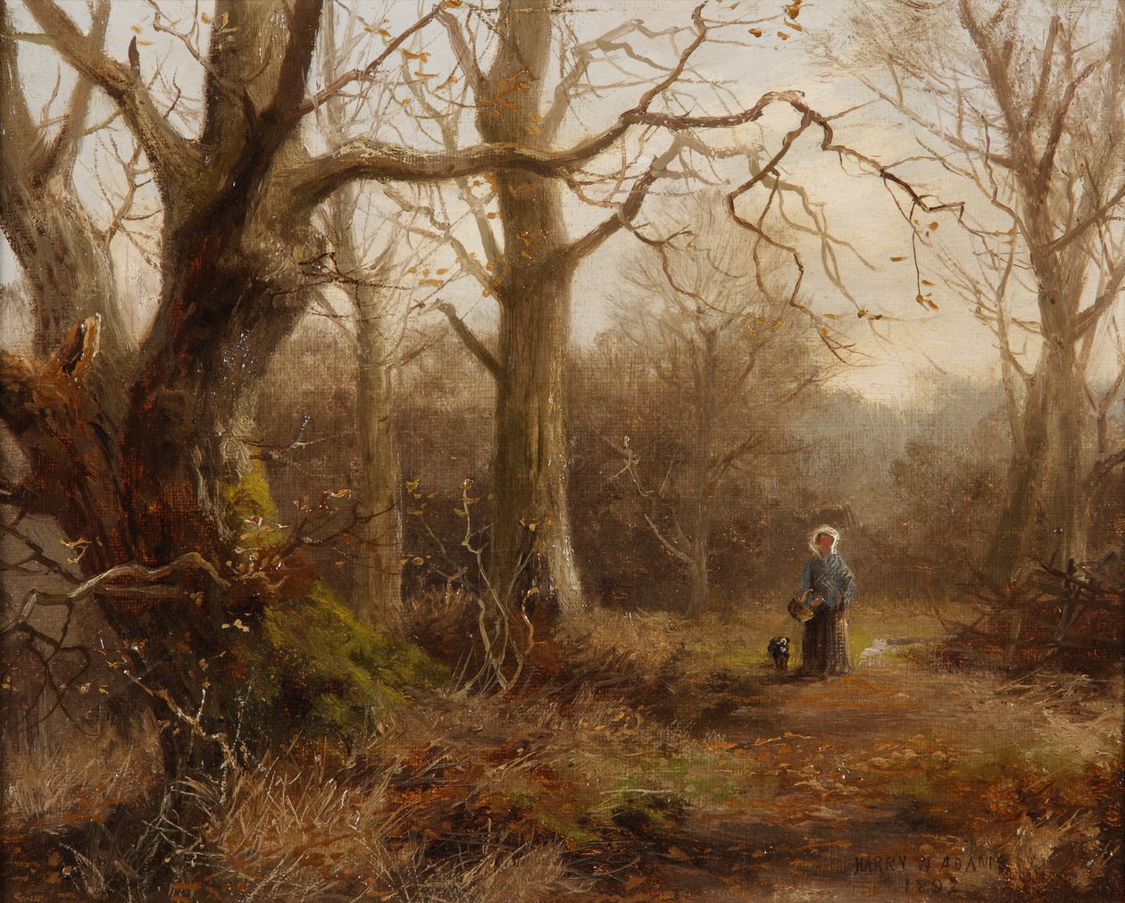 Skovscene, 1892 af Harry William Adams