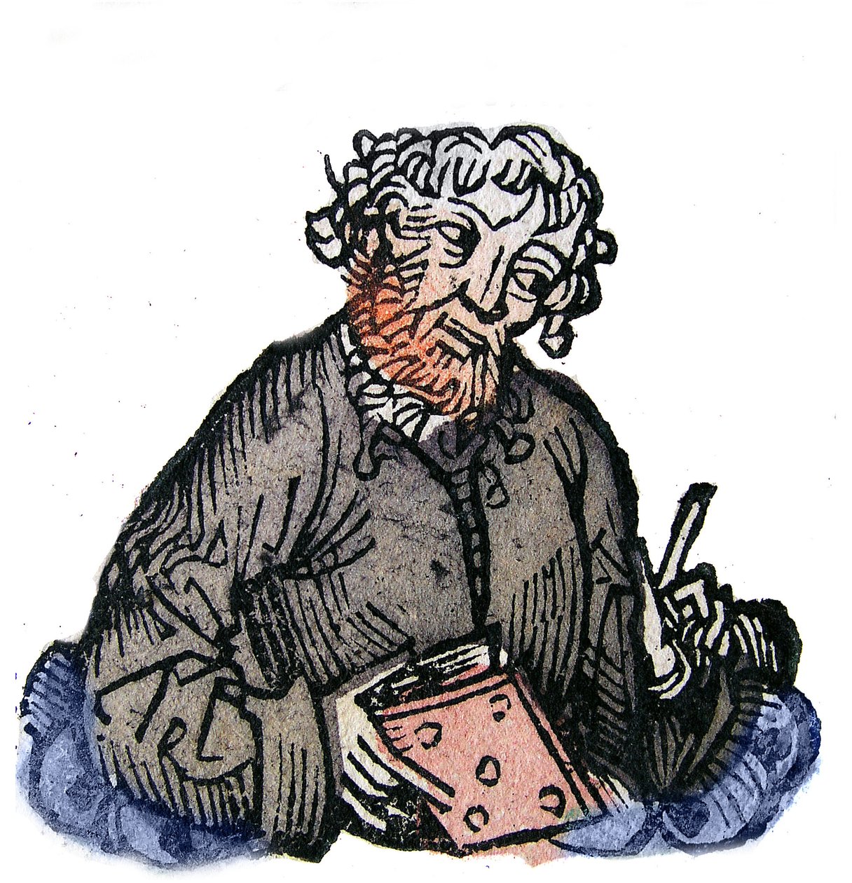 Portræt af Juvenal (Decimo Giunius Iuuenalis) latinsk satirisk digter fra slutningen af ​​det 1. århundrede. Xylografi af "" Chronicles of Nürnberg"" af Hartmann Schedel af Hartmann Schedel
