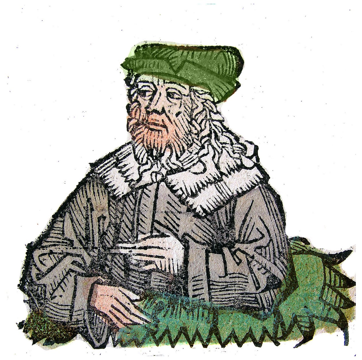 Portræt af Plotinus (205 - 270), græsk filosof. Xylografi af "" Chronicles of Nürnberg"" af Hartmann Schedel af Hartmann Schedel