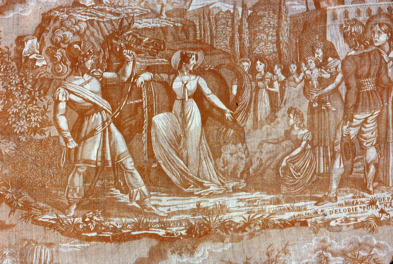 Le Solitaire au Pont du Torrent (Eremiten ved Broen over Torrenten) (Møbelstof) af Hartmann et Fils
