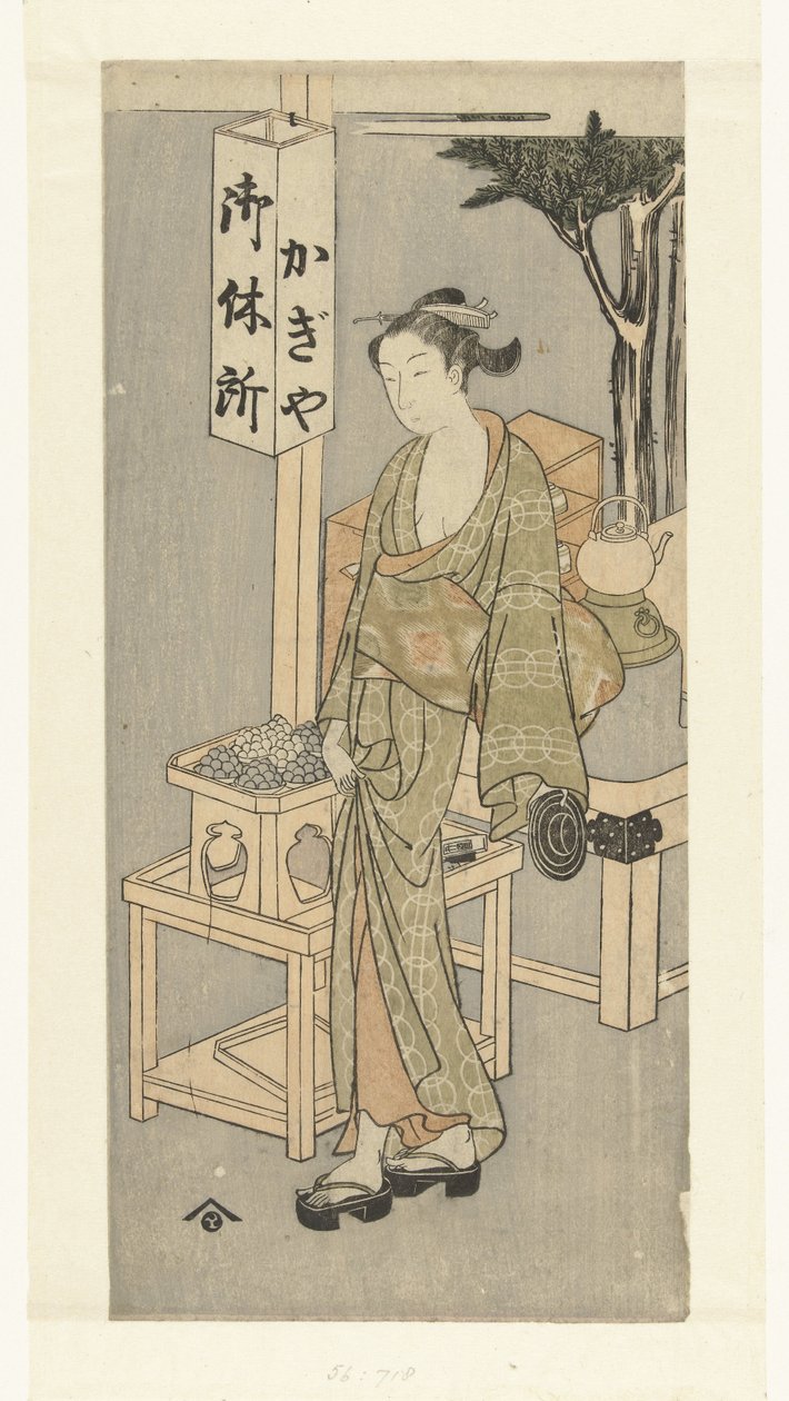 Osen ved Kagiya teboden af Harunobu school