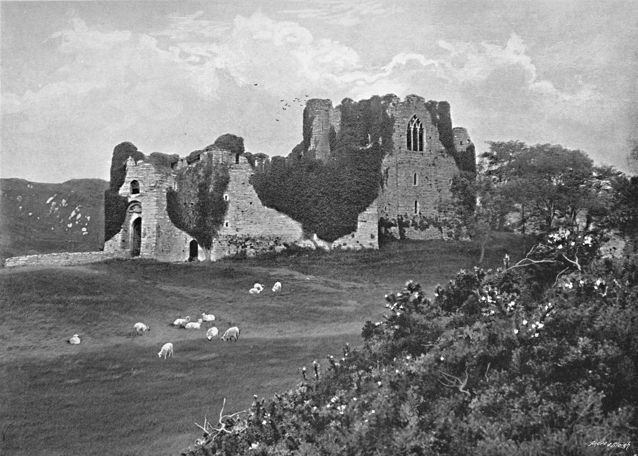 Oystermouth Castle, Mumbles, c1896 af Harvey Barton