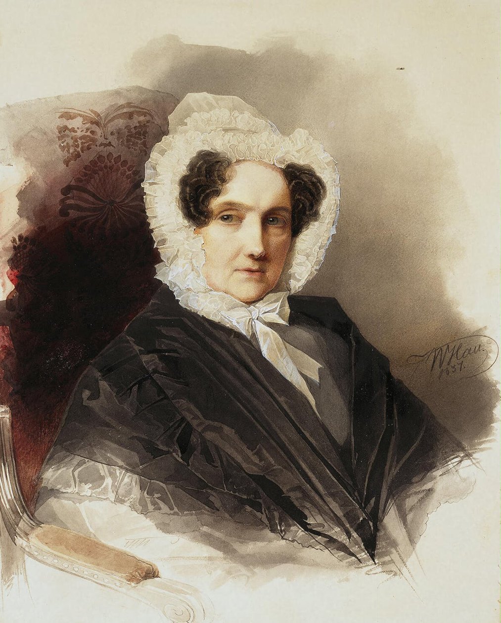 Portræt af Tsountes Ana Vladimirovna Bobrinskaya 1769-1846, 1837 af Hau