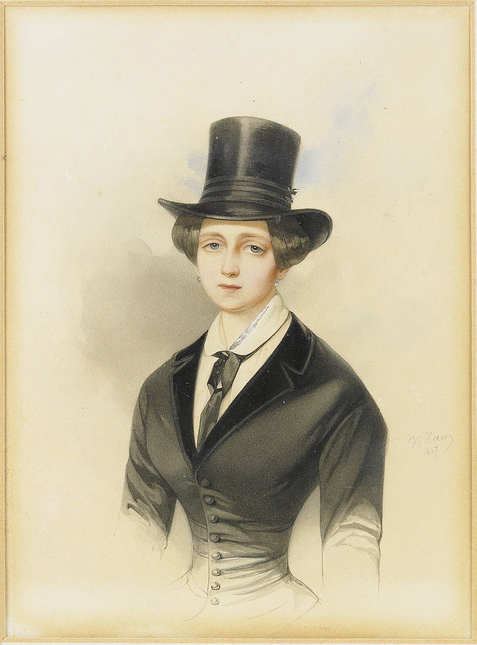 Portræt af storhertuginde Catherine Mikhailovna af Rusland 1827-1894, 1847 af Hau
