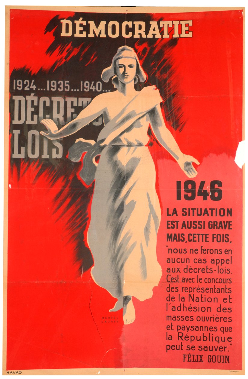 Fransk pro-demokrati plakat, 1946 af Havas