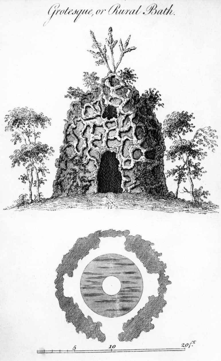 Grotesque or Rural Bath, af William Wright, 1762 af Haynes King