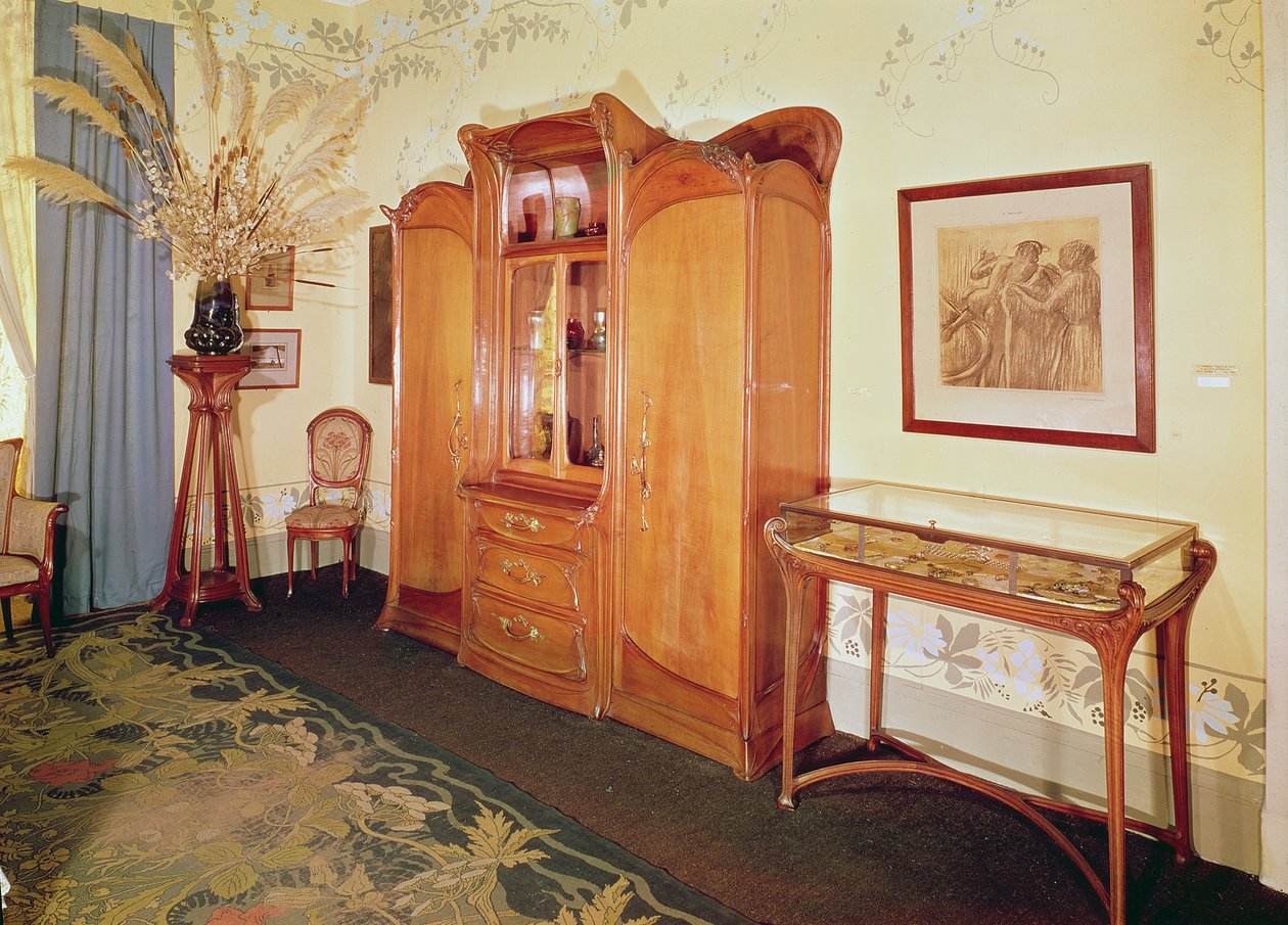 Soveværelse i jugendstil, ca. 1900 af Hector Guimard