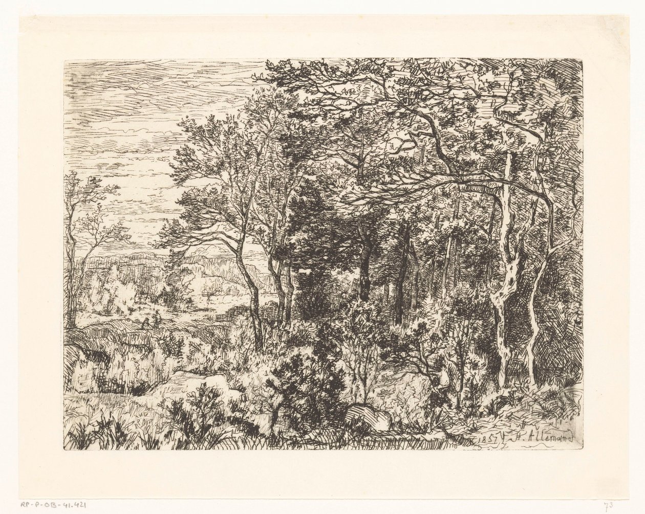 Figurer i udkanten af ​​en skov af Hector Allemand