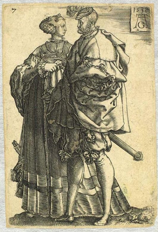 Et dansende par [fra serien The great wedding partiers] af Heinrich Aldegrever