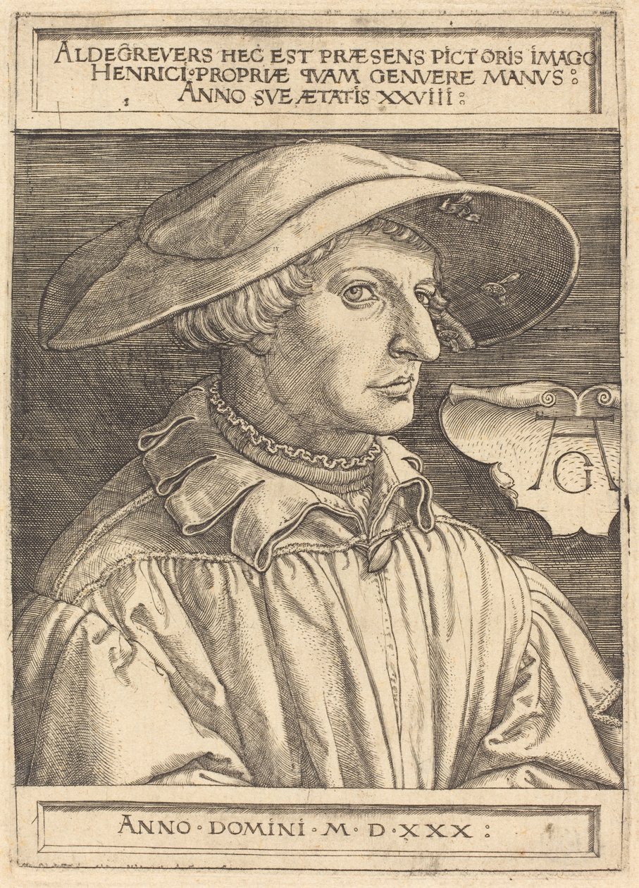 Selvportræt, 1530 af Heinrich Aldegrever