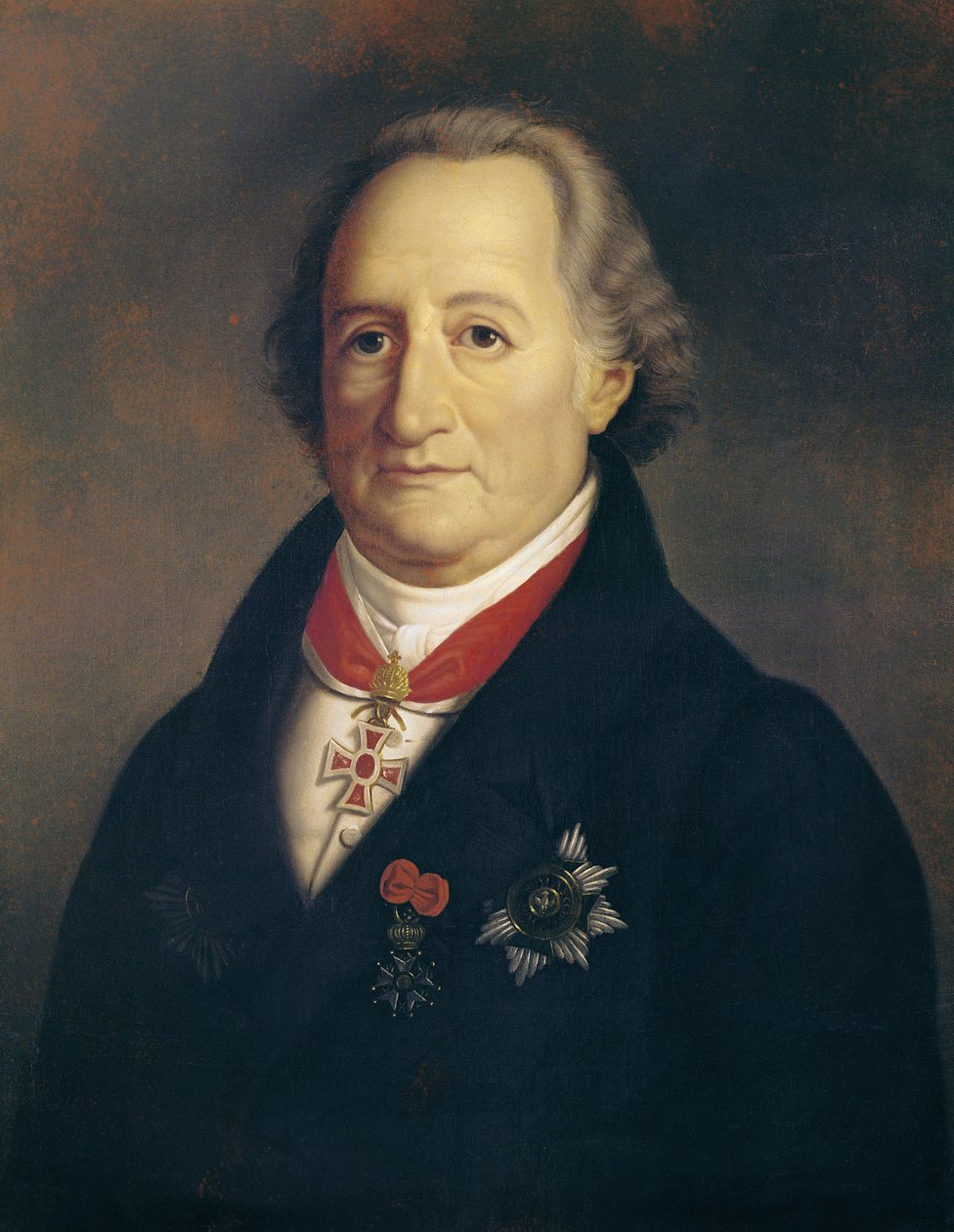 Portræt af Johann Wolfgang von Goethe (1749-1832) med dekorationer af Heinrich Cristoph
