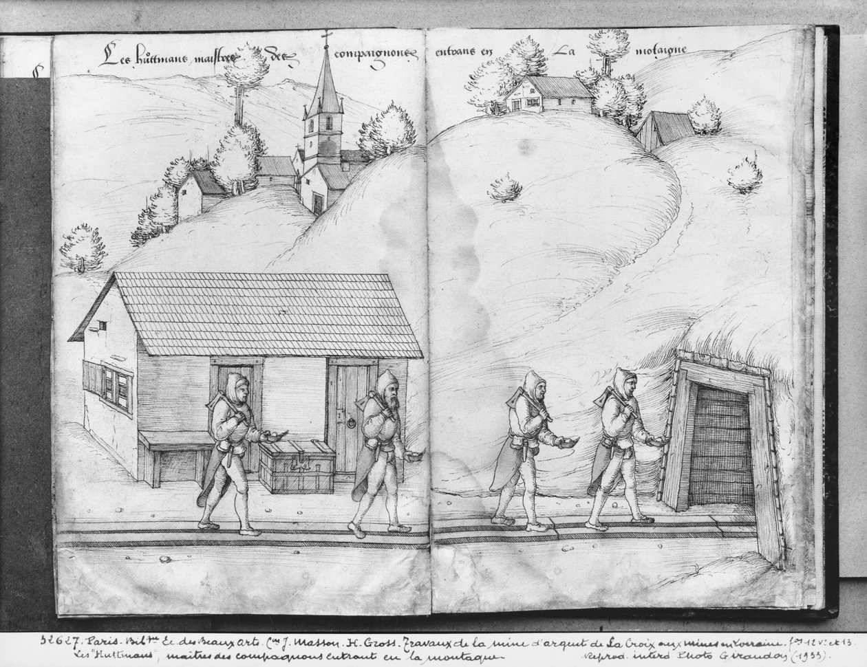 Sølvminen i La Croix-aux-Mines, Lorraine, fol.12v og fol.13r, 